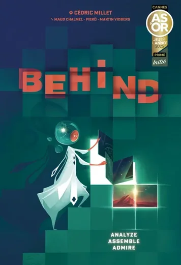 Behind board game cover